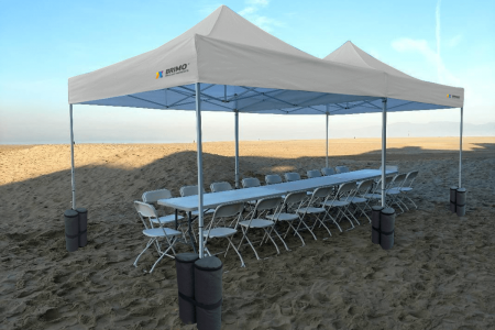 Tenda per feste in spiaggia